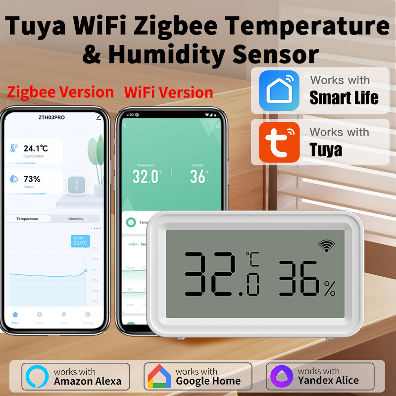 Wifi Thermostat - Tuya Zigbee WiFi Thermometer Hygrometer Temperature