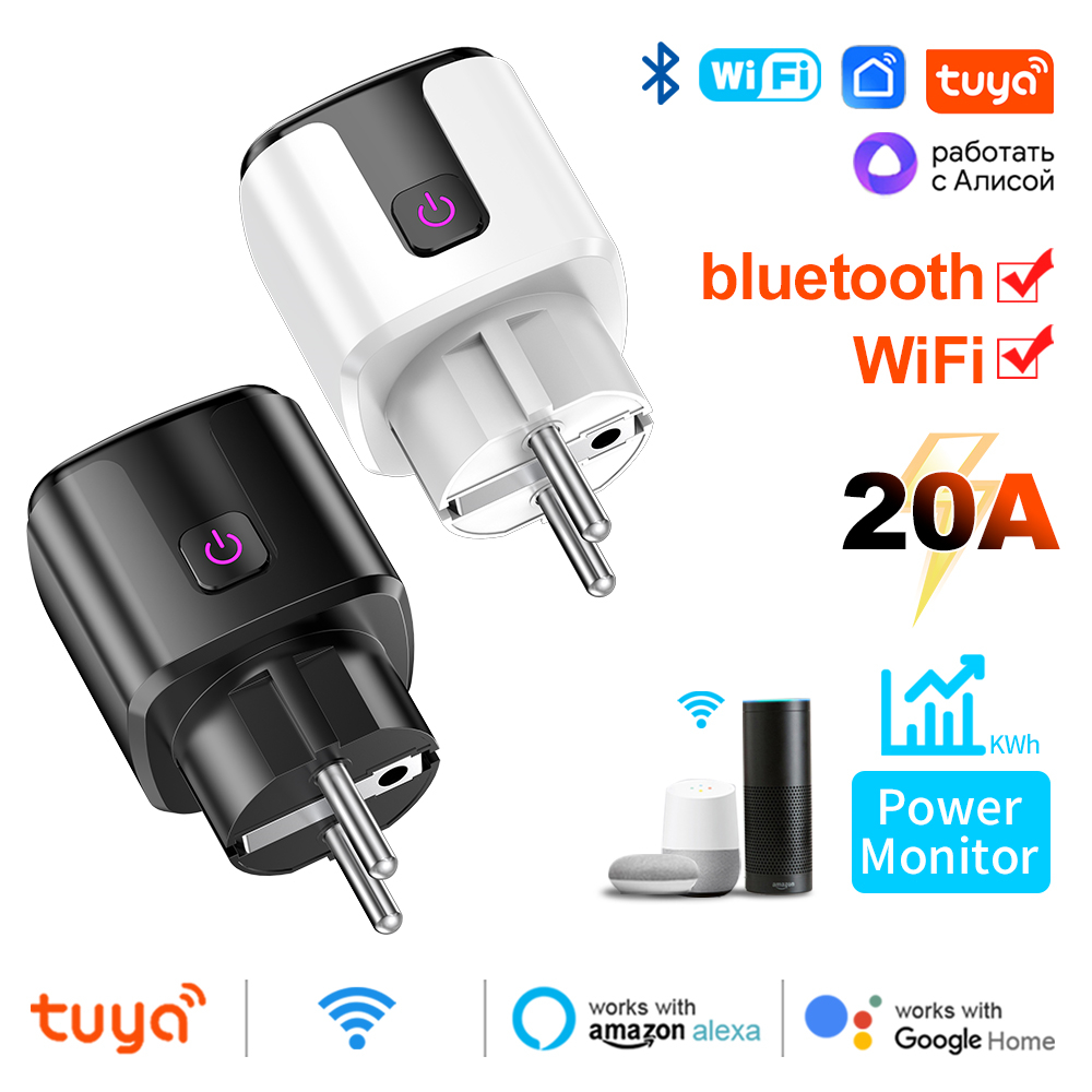 Smart Home Europe - Tuya Smart 20A EU Plug WiFi+Bluetooth