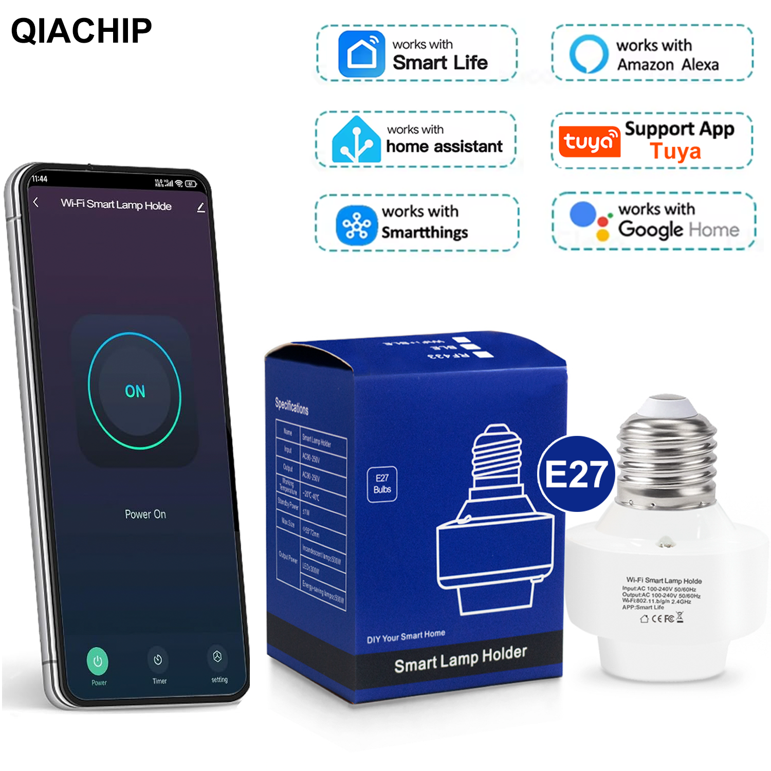 Smart Home Ac - Tuya Smart E27 Socket Switch APP