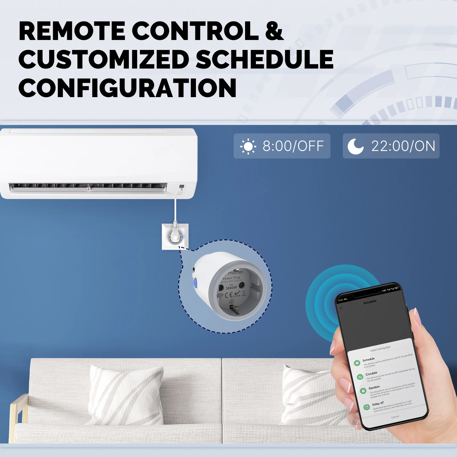 MOES Smart EU/US/UK Plug Matte - Smart Home Living Room incelemesi ve fiyatı