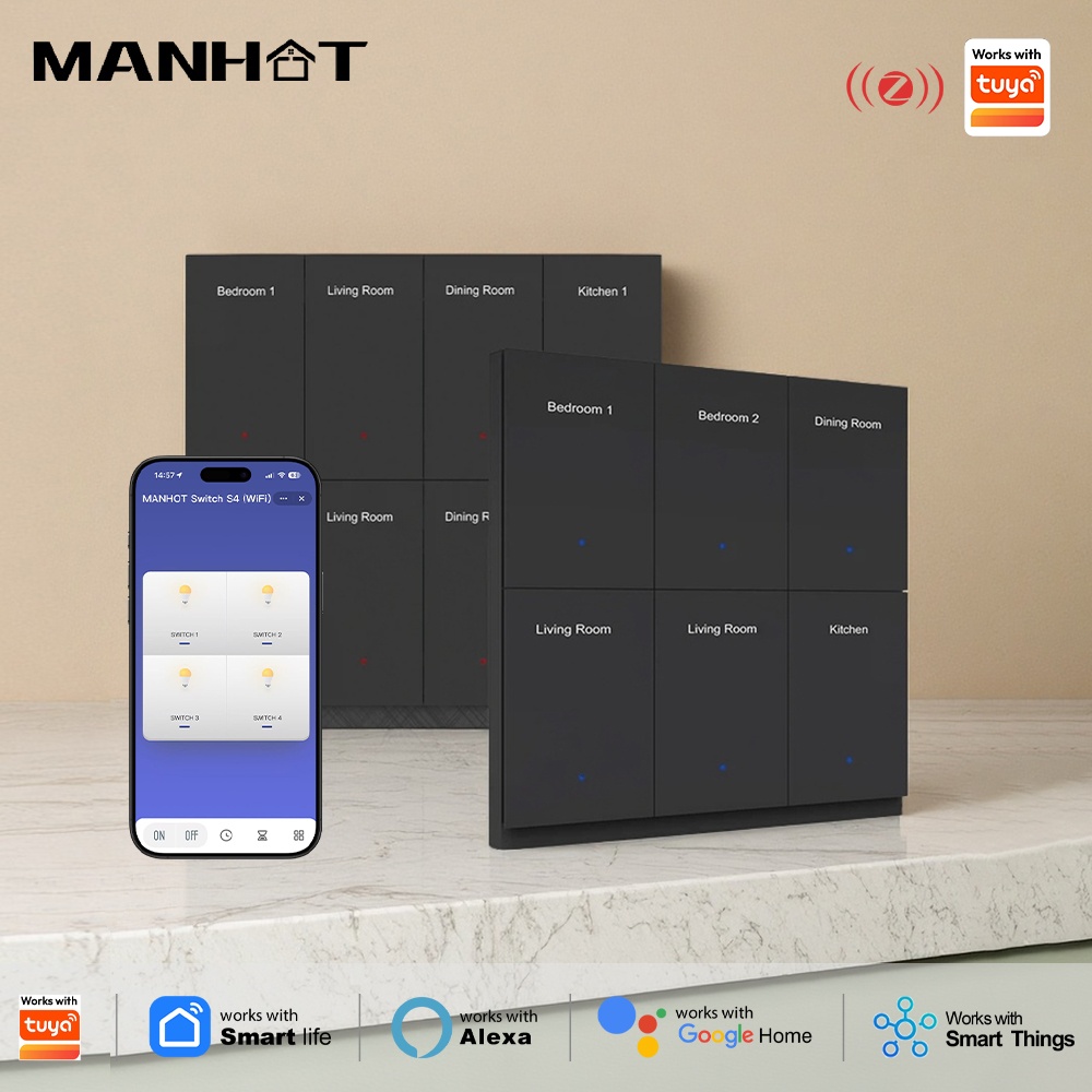 Manhot DIY Name Switch Zigbee  - Smart Home Diy incelemesi ve fiyatı
