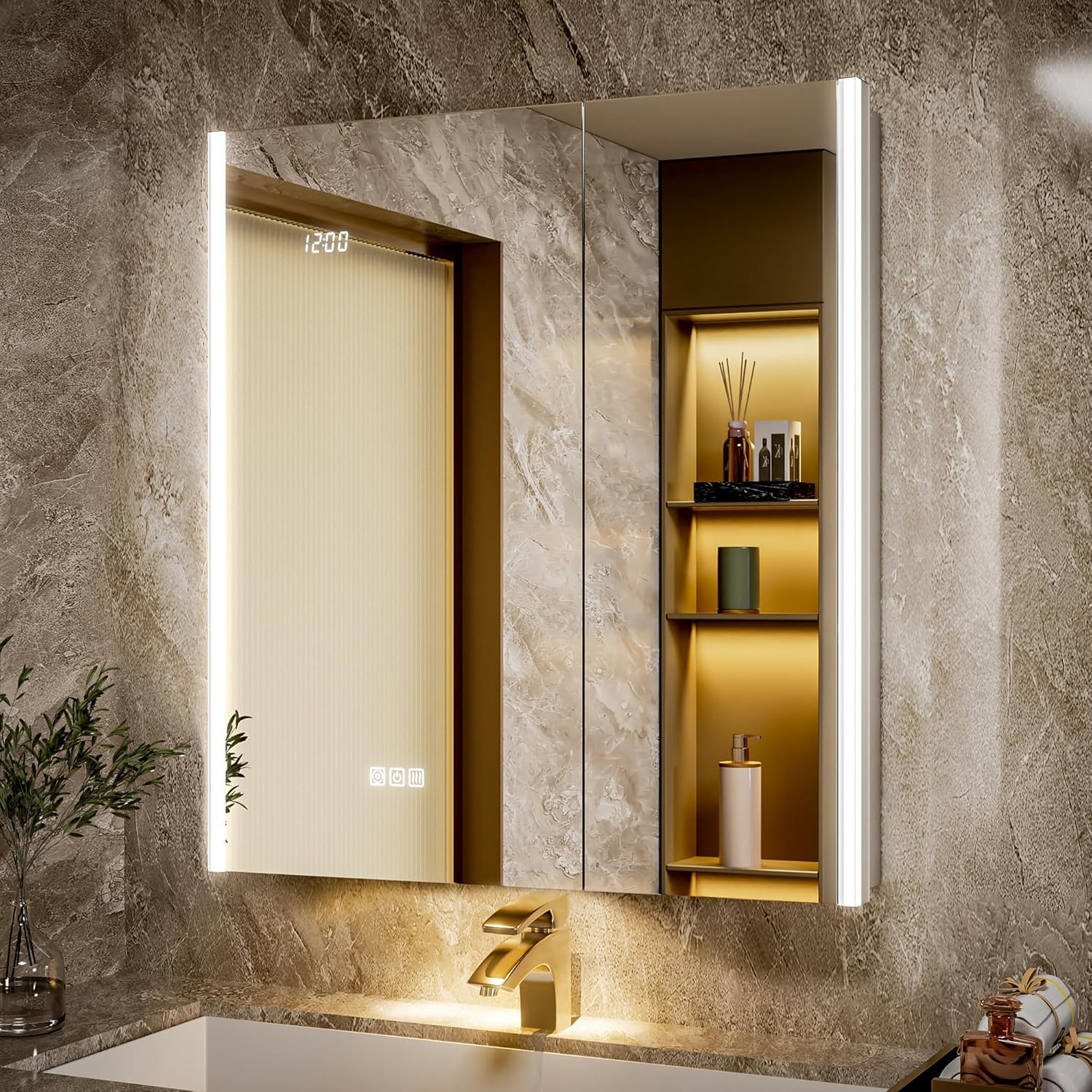 30x32 Lighted Medicine Cabinet - Smart Home Living Room incelemesi ve fiyatı