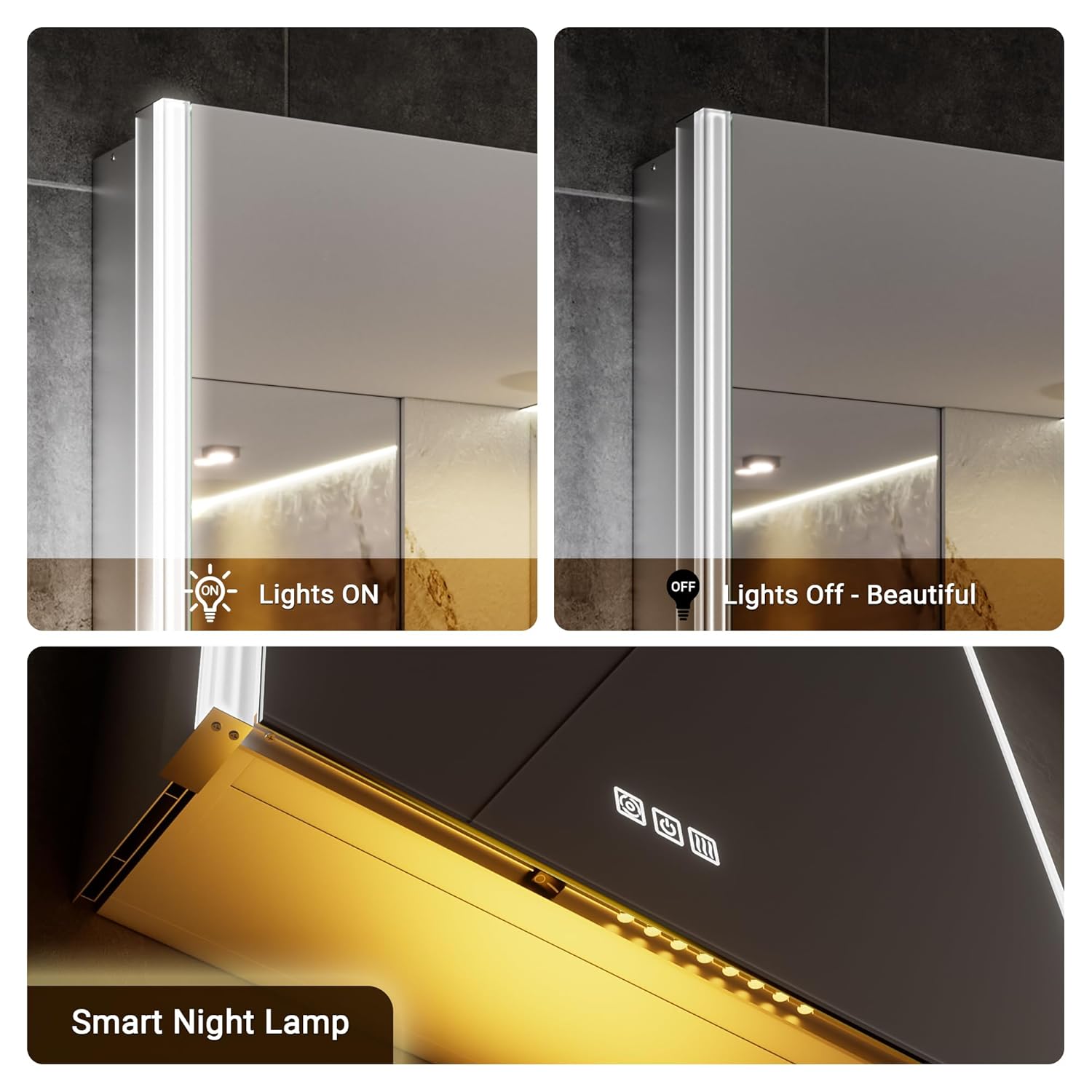 30x32 Lighted Medicine Cabinet - Smart Home Living Room incelemesi ve fiyatı