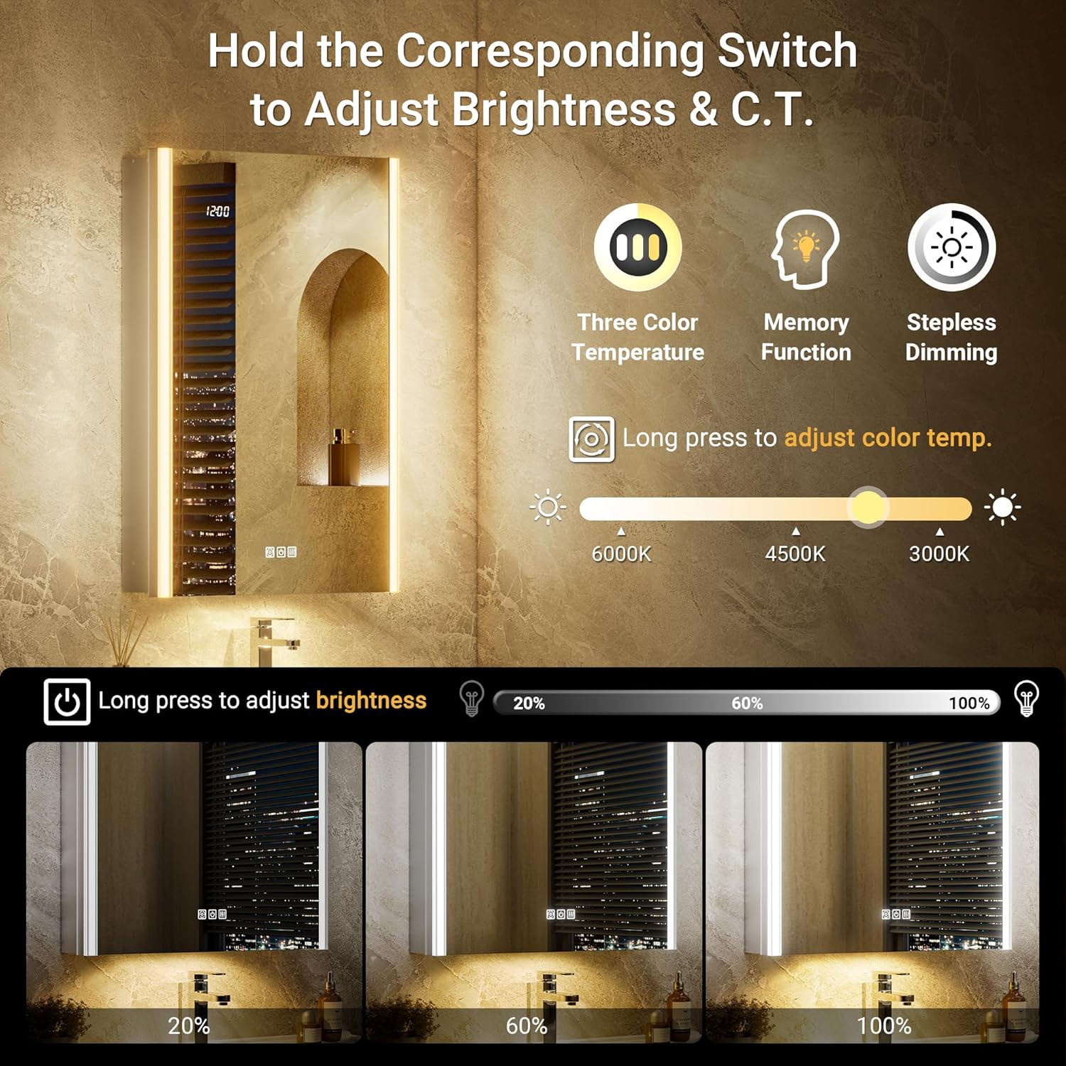 30x32 Lighted Medicine Cabinet - Smart Home Living Room incelemesi ve fiyatı