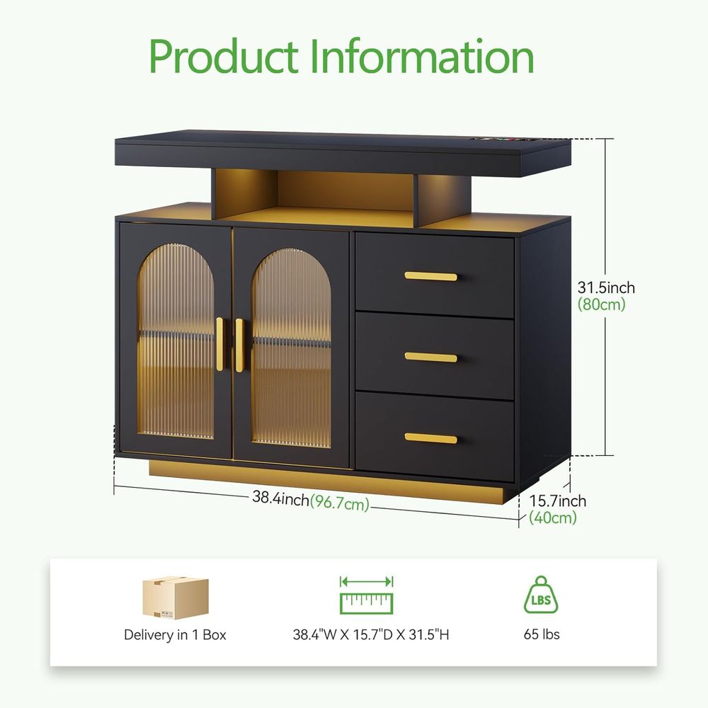 LED-Illuminated Sideboard with - Smart Home Living Room incelemesi ve fiyatı
