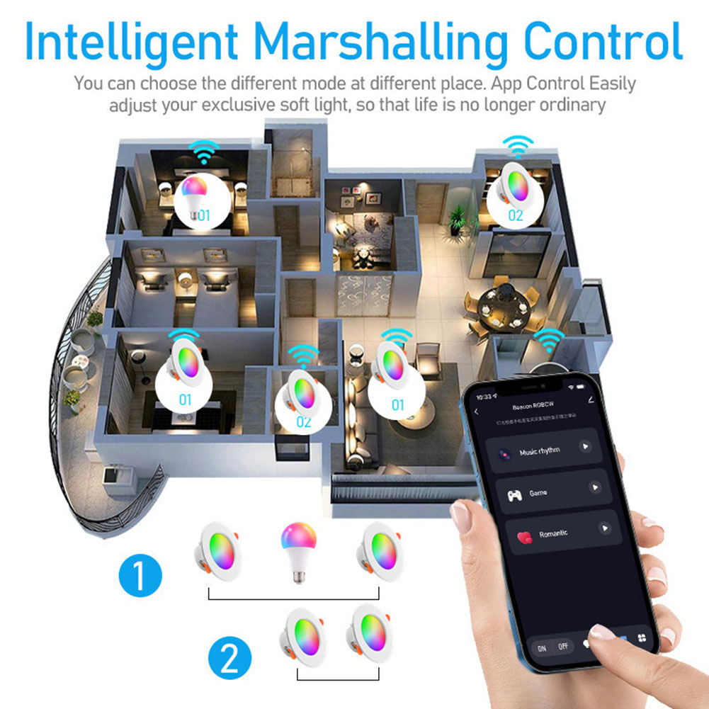 1-14PCS 10W Smart LED Downligh - Smart Home Living Room incelemesi ve fiyatı