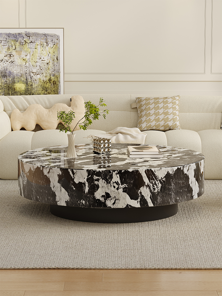 Italian Minimalist Round Marbl - Smart Home Living Room incelemesi ve fiyatı