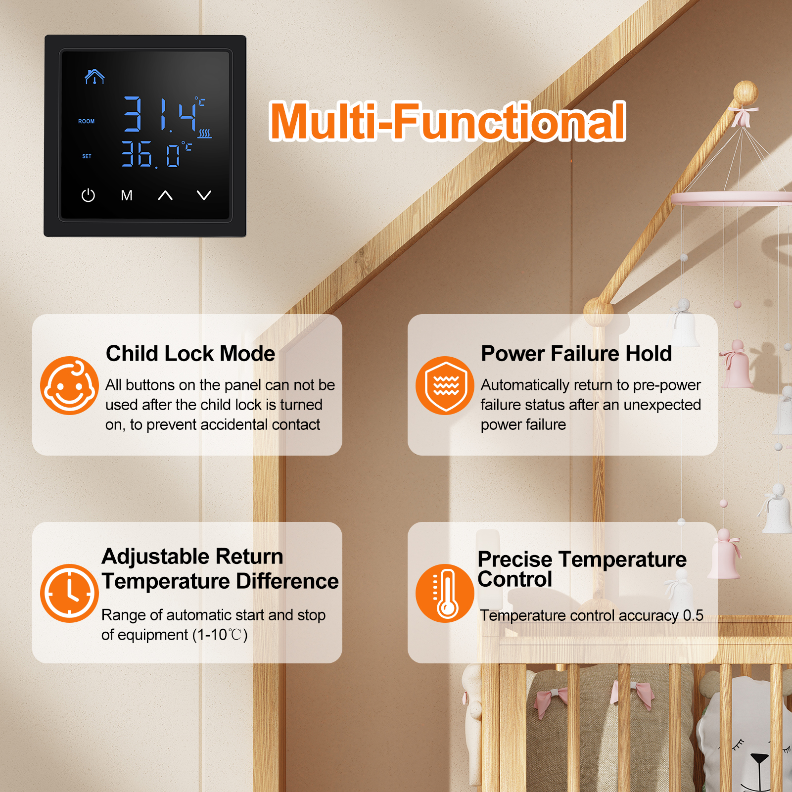 Smart Thermostat 16A Floor Hea - Wifi Thermostat incelemesi ve fiyatı
