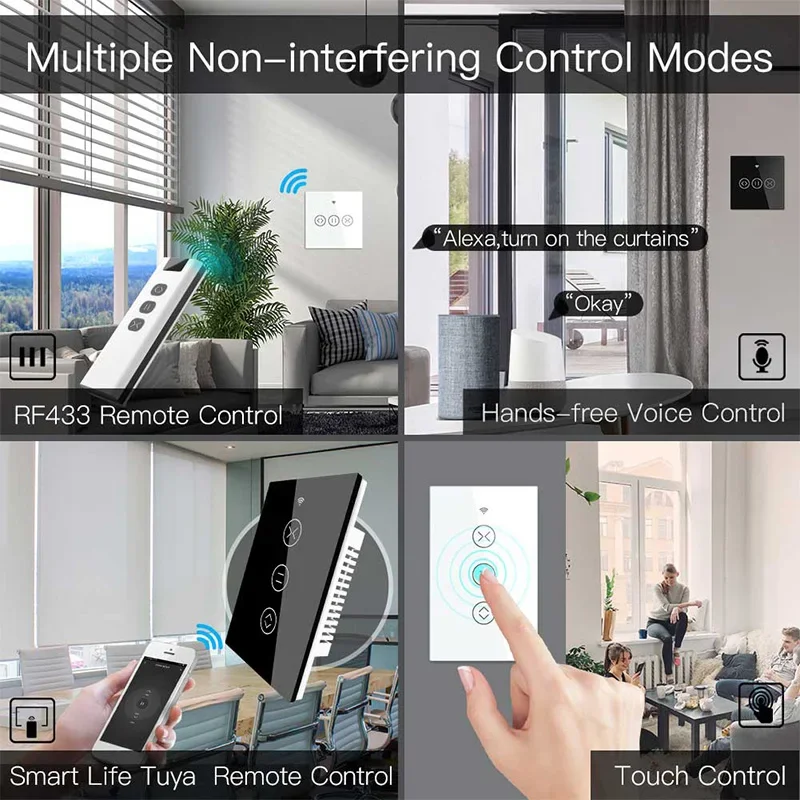 Wifi RF433 Touch Smart Curtain - Smart Home Living Room incelemesi ve fiyatı